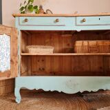Buffet low blue patinated raw tray