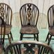 Série de 6 chaises bistrot anglaises en orme années 70