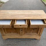 Louis Philippe sideboard renovated in solid oak, 18th century