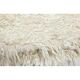 Vintage Handmade Shag Pile Rug Made of Natural Beige Mohair Wool