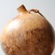 Vase calebasse en bois avec corde, années 50