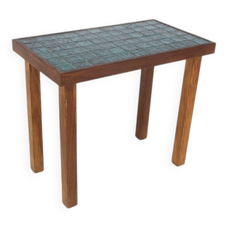 Teak and ceramic side table, Denmark, 1960