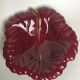 Flat ceramic burgundy vallauris