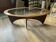 Oval Astro coffee table in teak with glass top by Victor Wilkins for G-Plan, 1960s