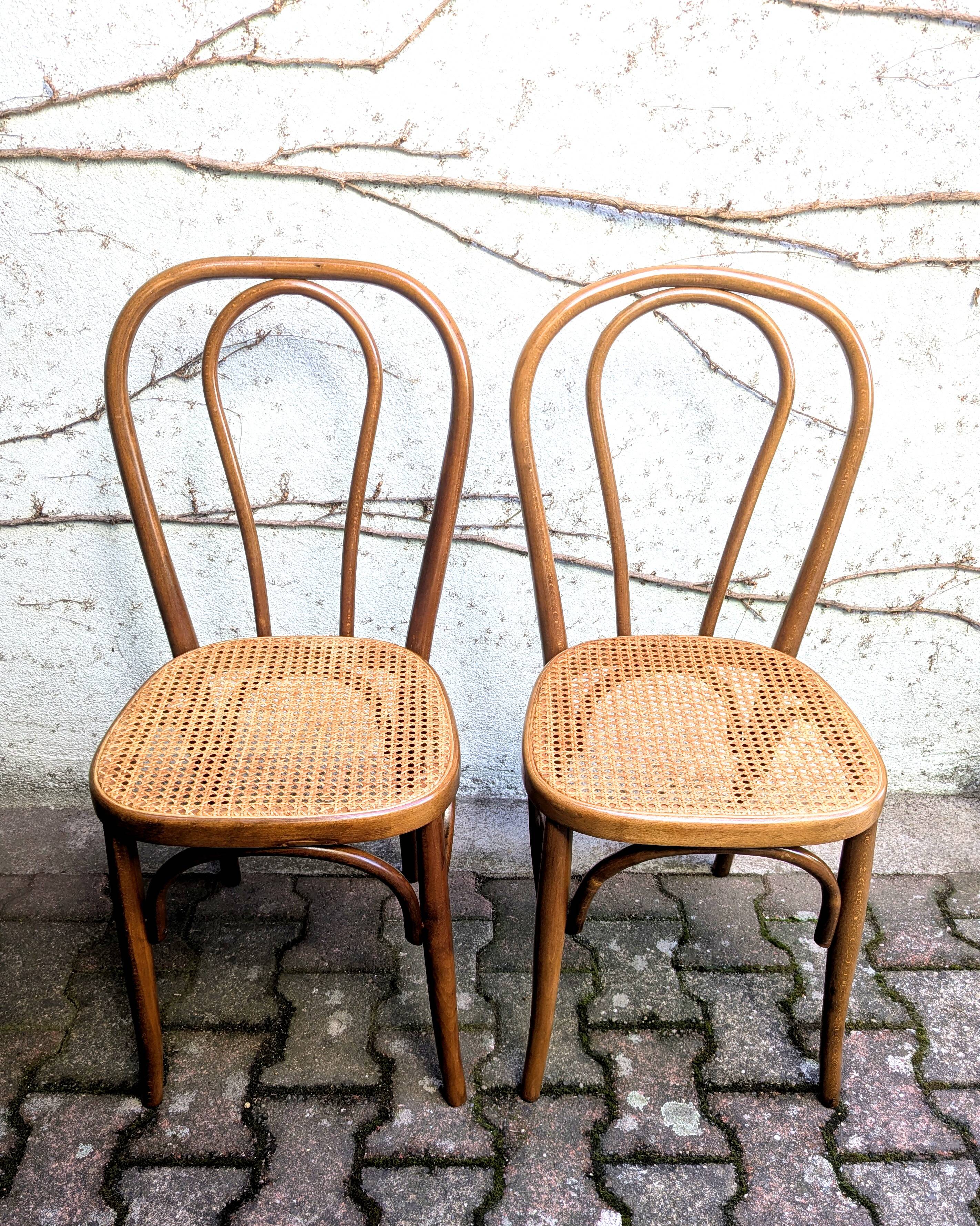 Cane and bentwood chairs
