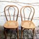 Cane and bentwood chairs