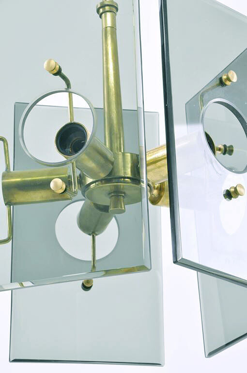 Glass hanging lamp by Gino Paroldo