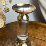 Lucite and brass candlestick, 1960s/70s