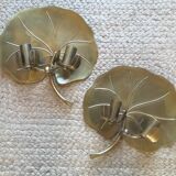 Set of 2 brass wall sconces