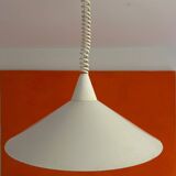 Set of 2 white metal pendant lights