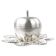 Art Deco sugar bowl, silver-plated brass, Hungary, 1950s