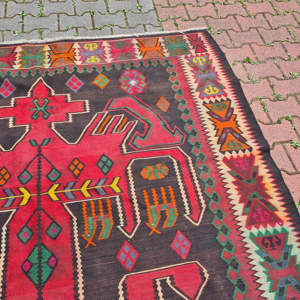 Turkish Kilim rug 1960s 1970s 205x360cm