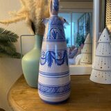 Cruche à eau en céramique émaillée peinte à la main, Espagne années 1960-1970