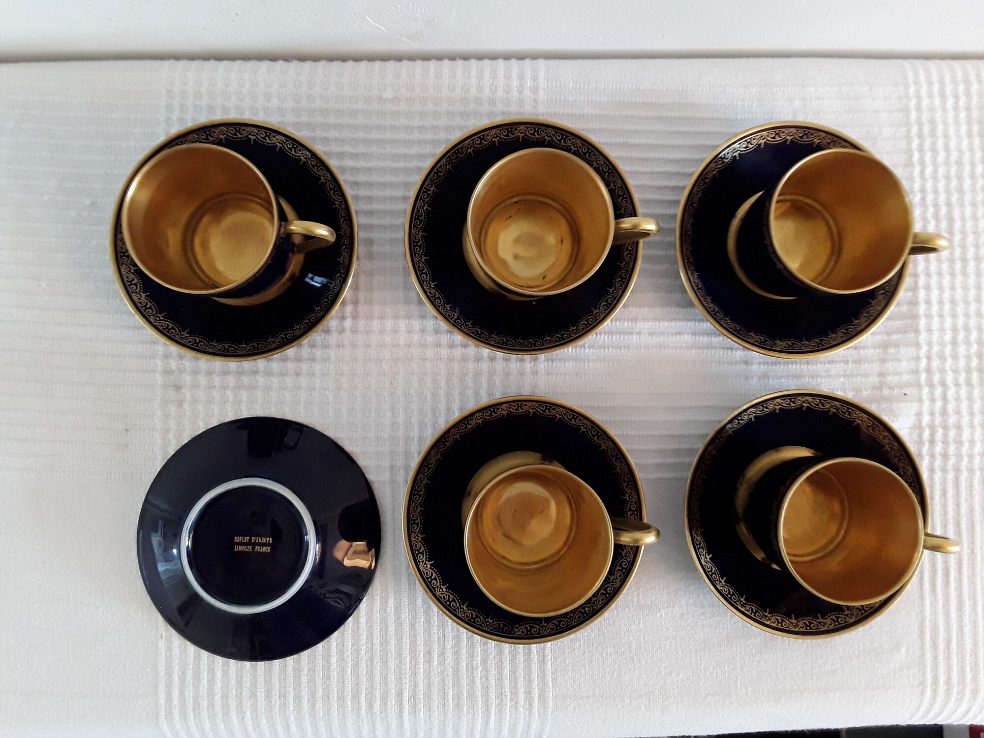 Coffee cups,  Reflection of Europe, Limoges, France