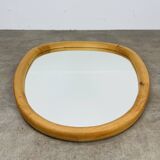Scandinavian style wooden rim rearview mirror