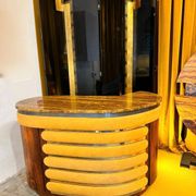 Willy Rizzo Bar Cabinet in Rosewood and Marble, Italy, 1970s