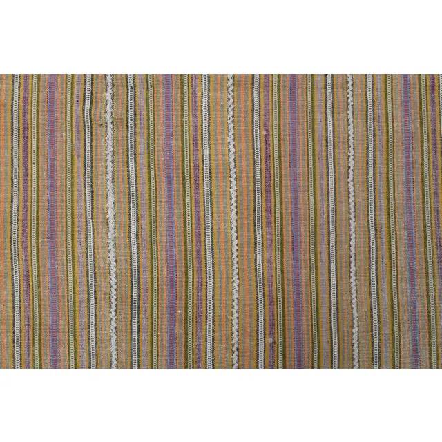 1970s Turkish Oushak Handmade Wool Cotton Beige Runner Rug 130x266