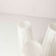 Lustre 5 branches laiton opaline 1960 enroulée