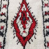 Handmade Berber wool rug 133 X 74 CM