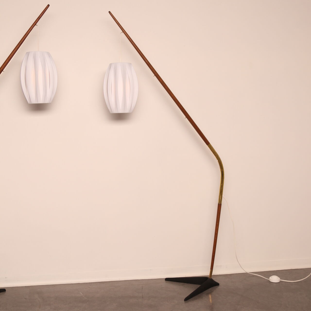 Floor lamp 'Fishing Pole' by Svend Aage Holm Sorensen - Denmark - 1950's
