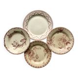 Set of 4 flat plates "Terre de Fer"