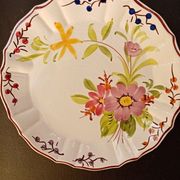 Set of 3 old plates Provencal style floral motifs