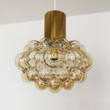 Bubble glass pendant lamp by Helena Tynell for Glashütte Limburg