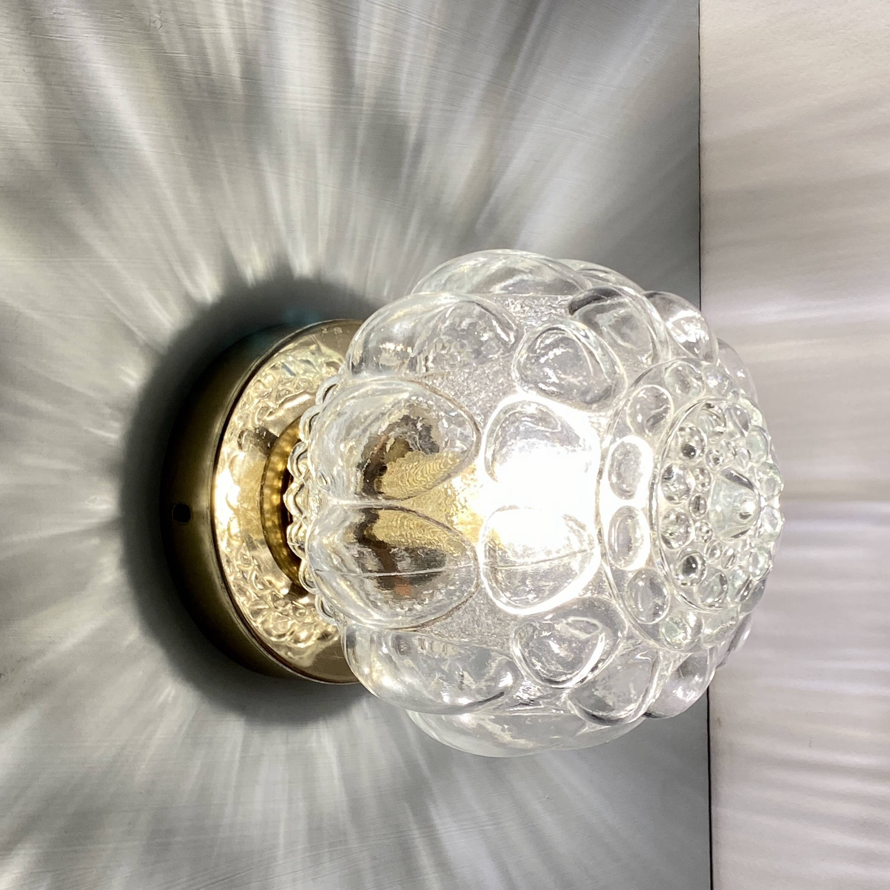 Vintage glass globe wall or ceiling light