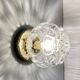 Vintage glass globe wall or ceiling light