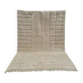 Grand tapis bérbere en laine pure traditionnelle artisanale taille 3/4 m