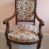 Wooden armchair and fabric
