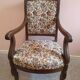 Wooden armchair and fabric