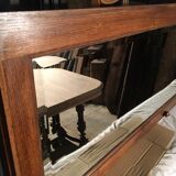 Bevelled mirror oak frame