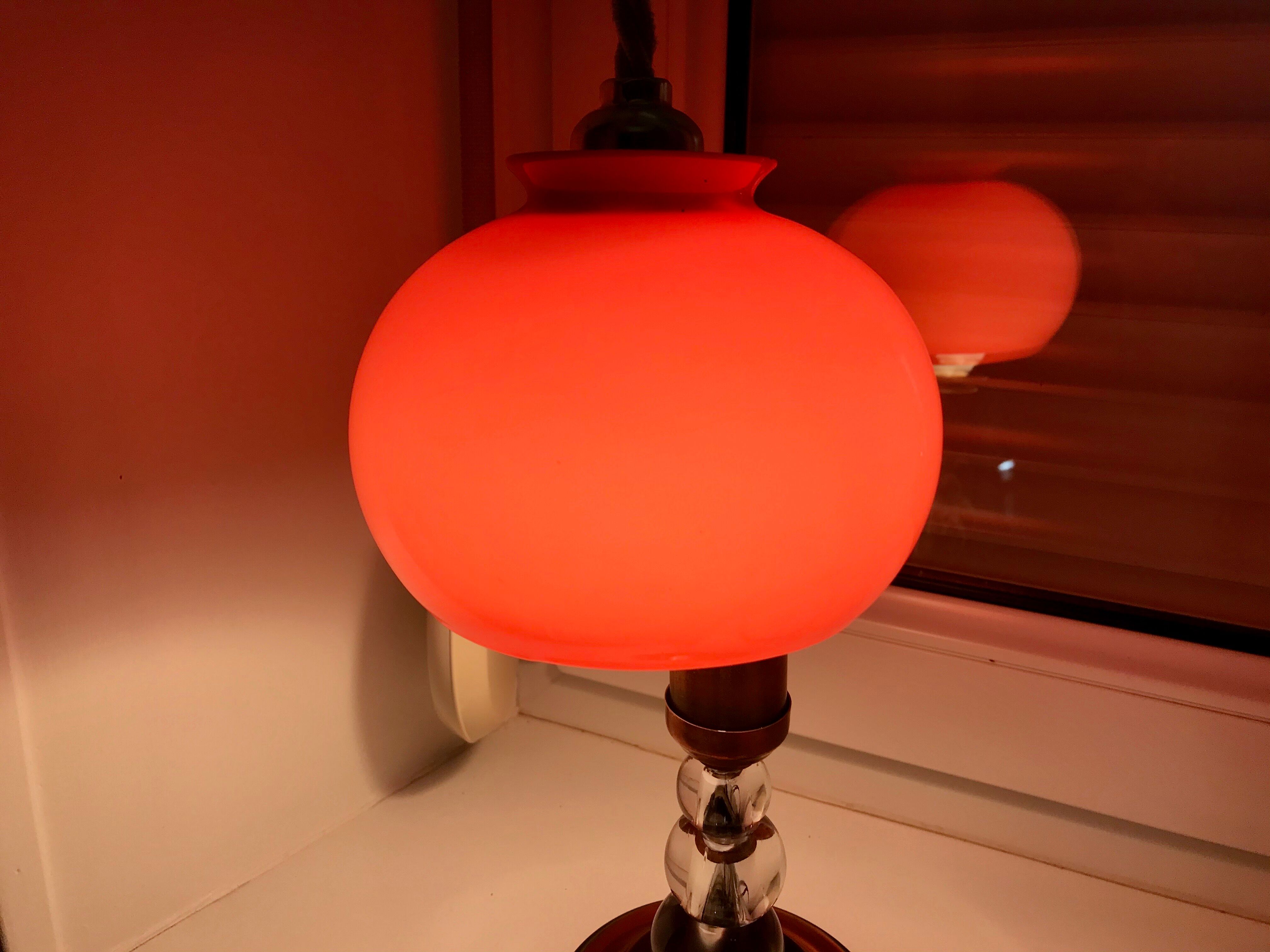 Suspension ball in opaline pink candy 50s