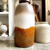 W. Germany vase in brown and beige glazed ceramic