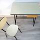 Children's desk and its chair 60s, formica, wood and steel