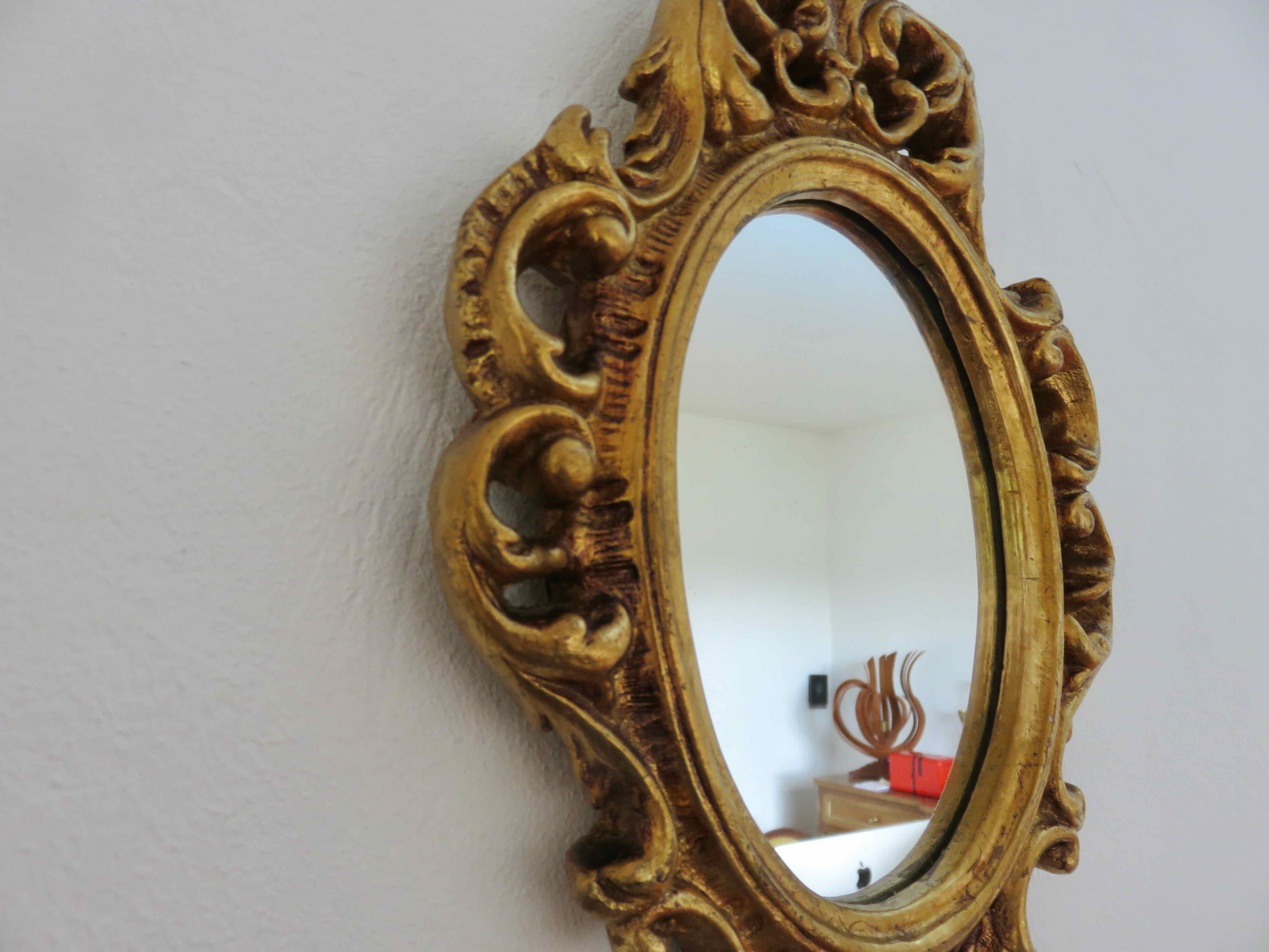 Golden mirror style " baroque " 60s 70s