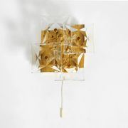 1960s Kinkeldey crystal glass and brass wall lamp in mint condition