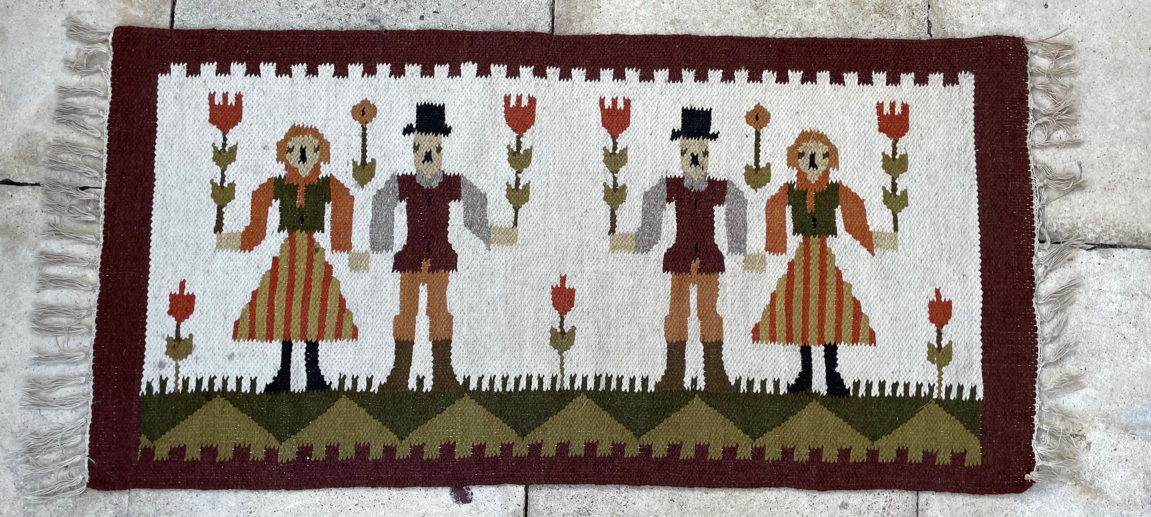 Swedish Flat Weave Wall rug, Rölakan