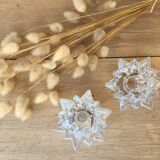Pair of star candle holders