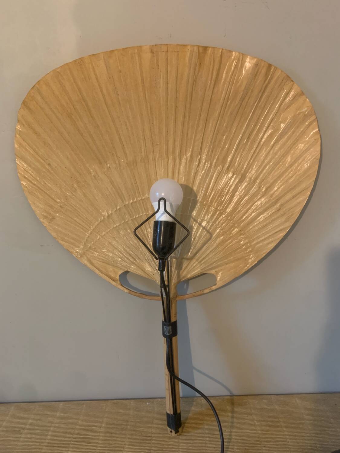 Uchiwa wall light pair by Ingo Maurer