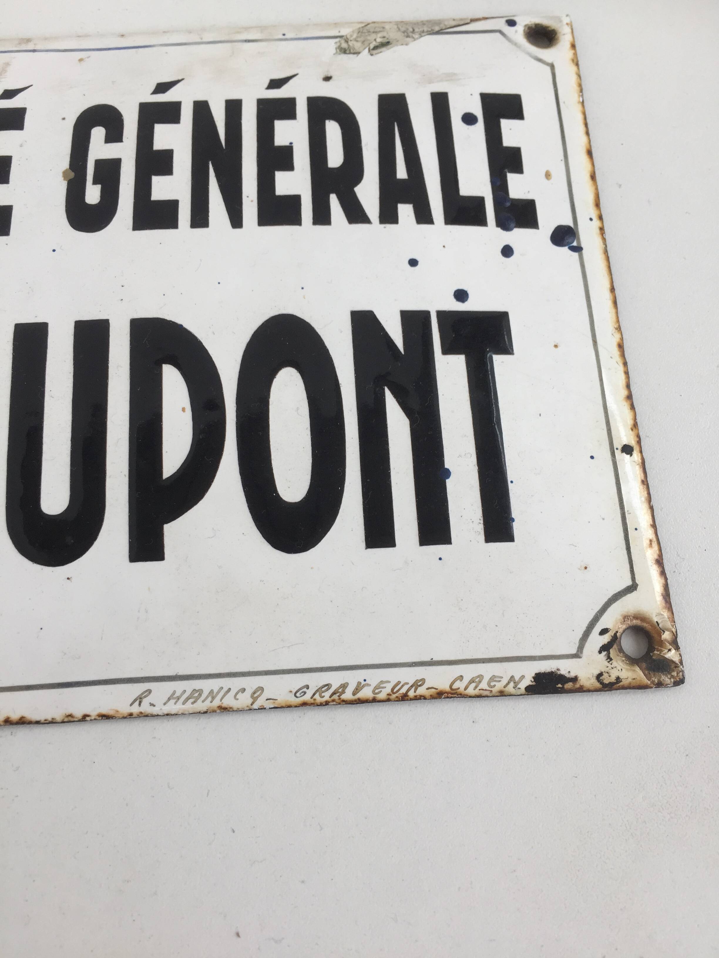 Enamelled plate general electricity