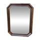 Vintage octagonal mirror in solid wood