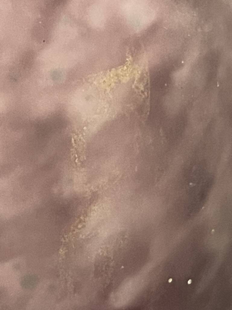 Soliflore vase named “Berluze or Galinette” – Marmoreal glass – Signed (illegible)