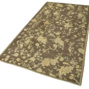 1950s hand-knotted rustic turkish beige carpet 125 cm x 244 cm