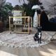 Brass coffee table and smoked glass