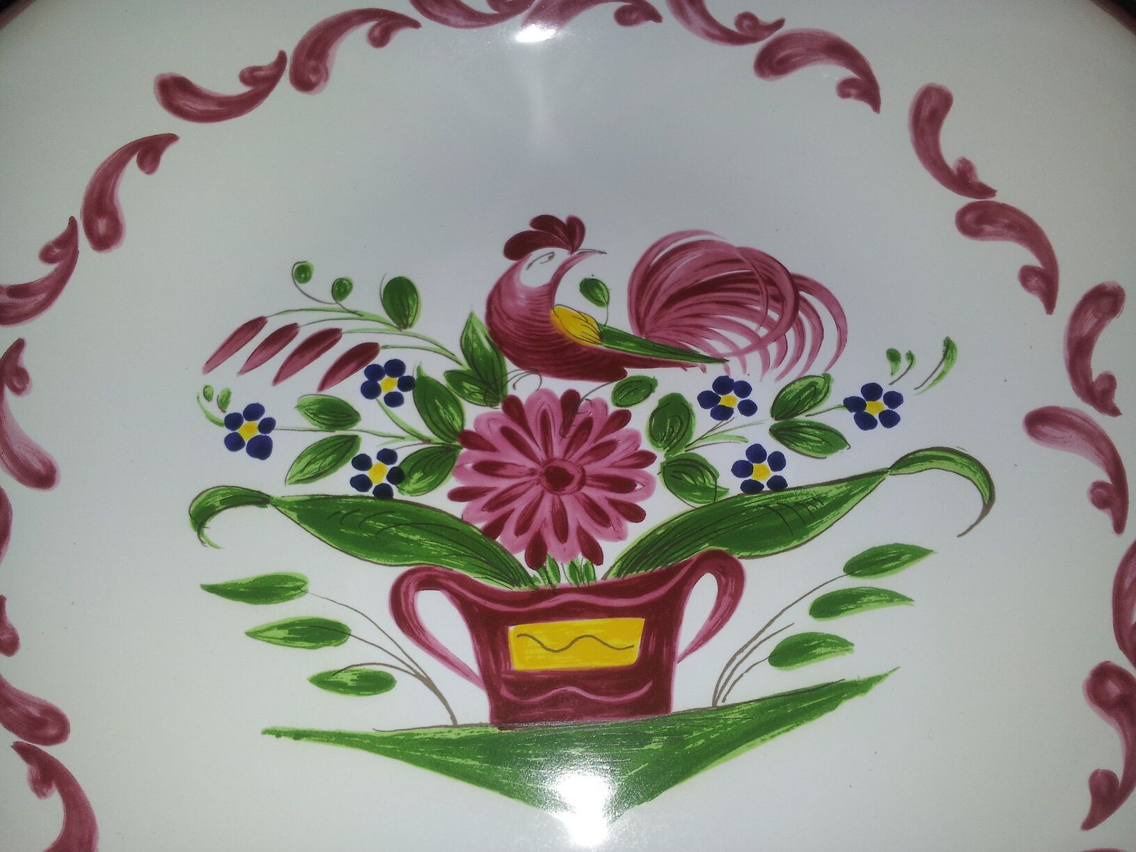 Pink decorative plate