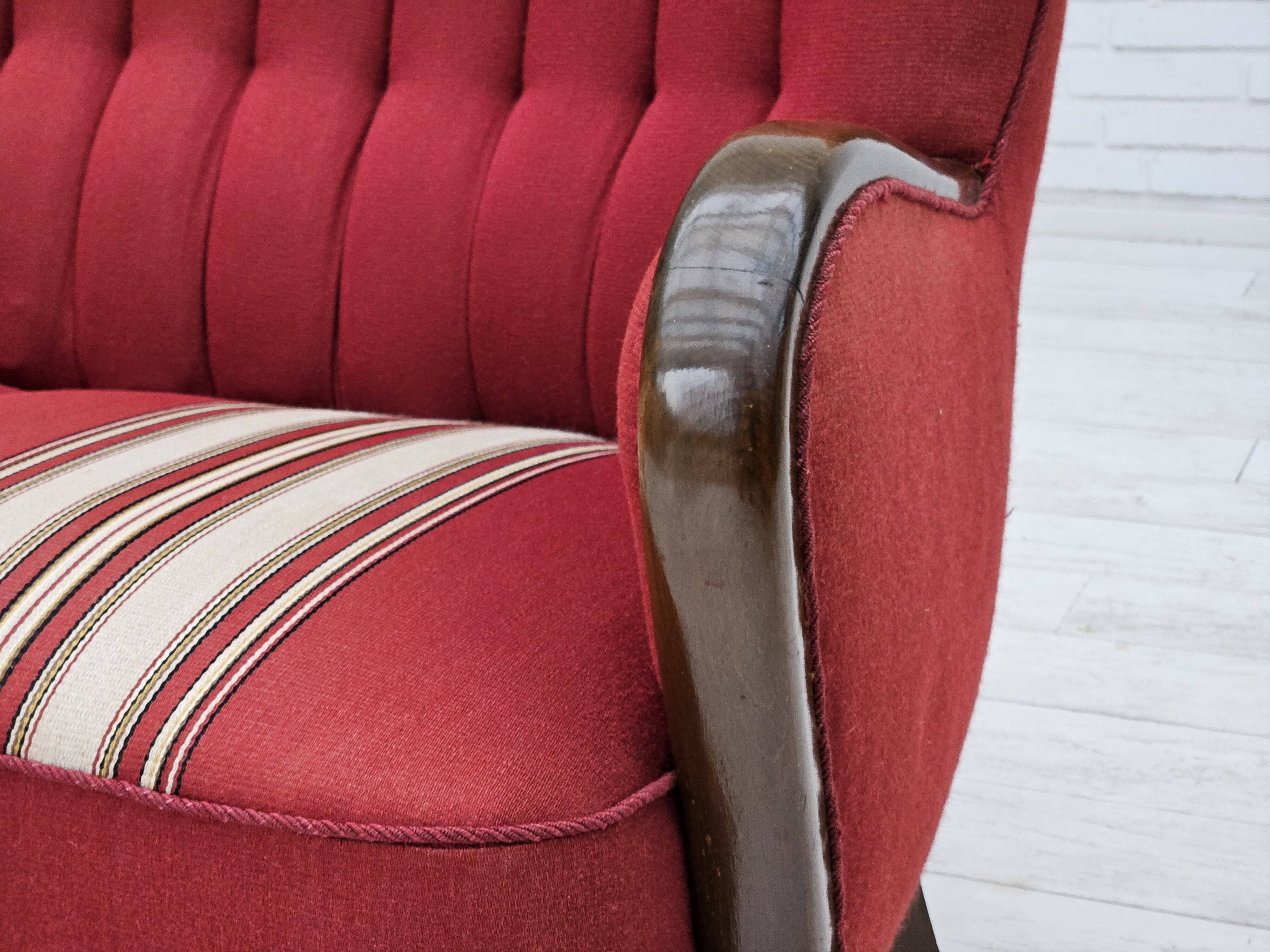 1960s, Danish 3-seater sofa by Alfred Christensen, furniture wool.