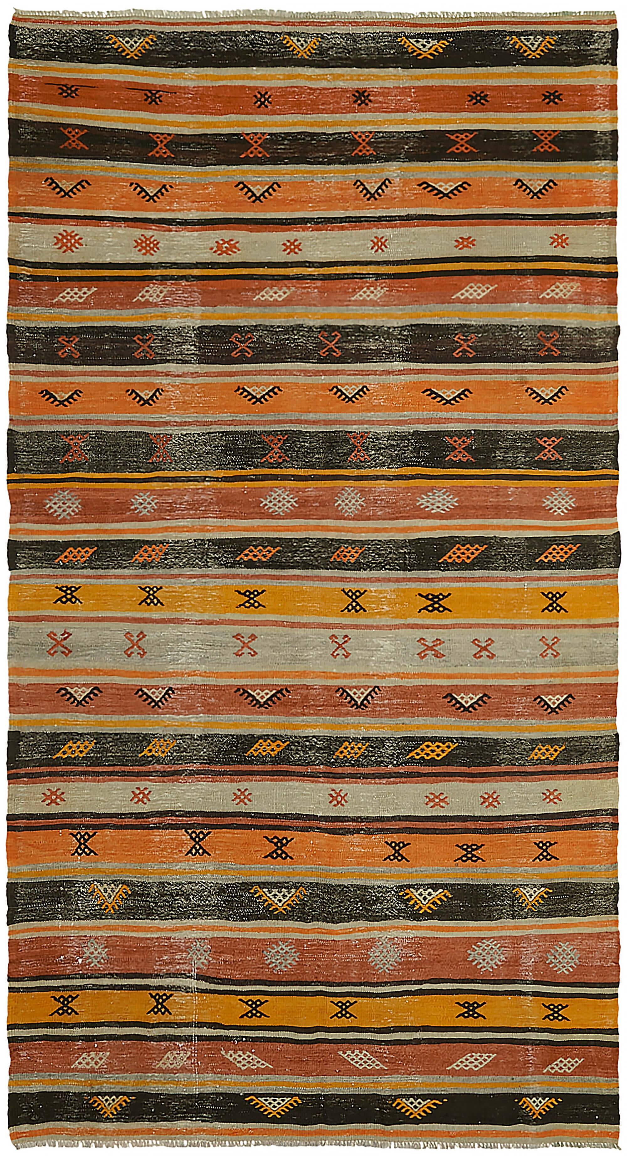 Turkish Handmade Vintage Anatolian Kilim 174 cm x 301 cm