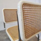 Ensemble de 2 chaises Cesca vintage de Marcel Breuer : chaises de salle à manger en osier style Mid-Century Modern